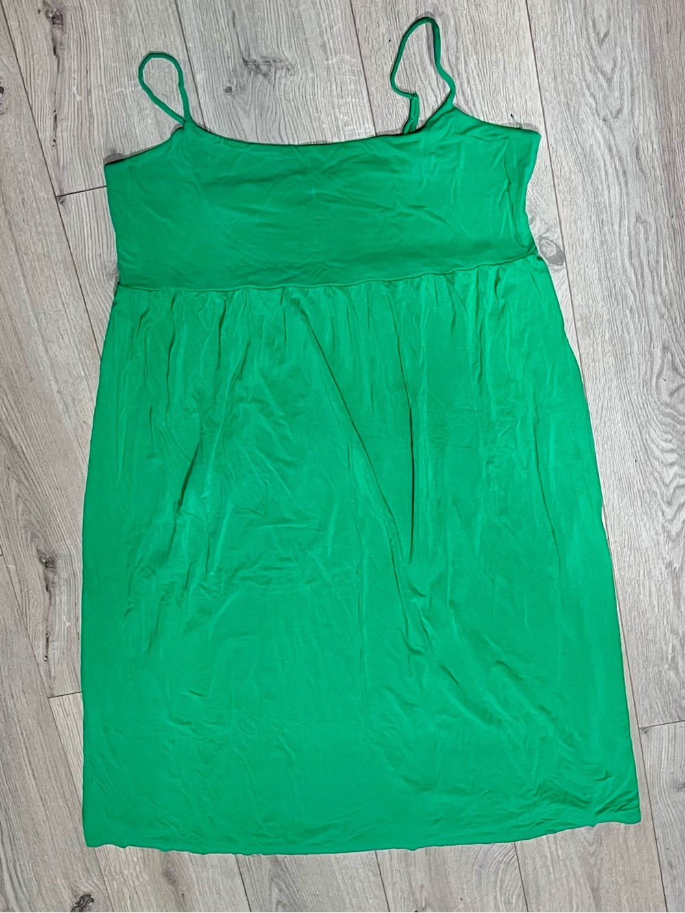 Plus-Size 2X Old Navy Green Cami Empire-Waist Midi Dress - Picture 2 of 3